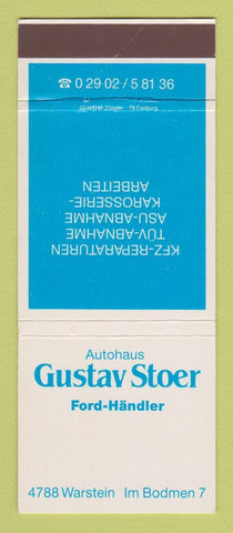 Matchbook Cover - Guystav Stoer Ford Handler Cars? SAMPLE