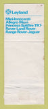 Matchbook Cover - Leyland Rover 3500 Car Jaguar Range Rover POOR