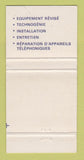 Matchbook Cover - Eastern Independent Telecom Brockville ON WEAR 30 Strike