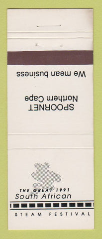 Matchbook Cover - South Africa Steam Festival Northern Cape
