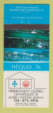 Matchbook Cover - 1976 Olympics Canada Montreal QC Hebergement 30 Strike