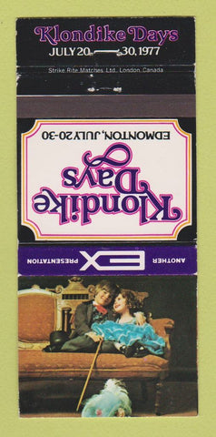 Matchbook Cover - Klondike Days Edmonton AB 1977 30 Strike