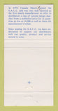 Matchbook Cover - Canada Match Exploration 1982 30 Strike