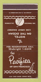 Matchbook Cover - Pacifica Motel San Francisco CA 30 Strike