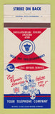 Matchbook Cover - Bell Telephone Company Call Before Digging 30 Strike