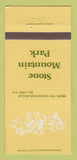 Matchbook Cover - Stone Mountain Park GA 30 Strike