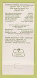 Matchbook Cover - Stone Mountain Park GA 30 Strike