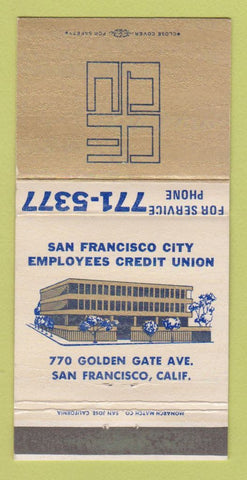 Matchbook Cover - San Francisco City Employees Credit Union CA 30 Strike