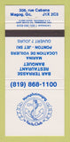 Matchbook Cover - Memphremagog Yacht Club Magog QC 30 Strike