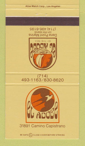 Matchbook Cover - El Adobe San Juan Capistrano CA 30 Strike