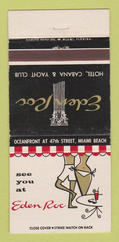 Matchbook Cover - Eden Roc Hotel Yacht Club Miami Beach FL 30 Strike