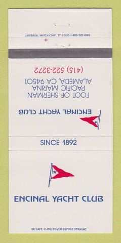 Matchbook Cover - Encinal Yacht Club Alameda CA 30 Strike