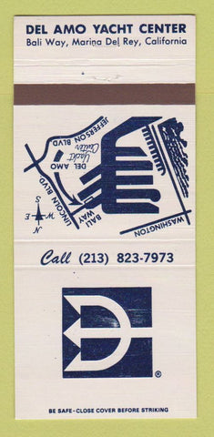 Matchbook Cover - Del Amo Yacht Center Marina Del Rey CA 30 Strike