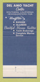 Matchbook Cover - Del Amo Yacht Center Marina Del Rey CA 30 Strike