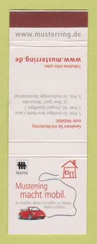 Matchbook Cover - Musterring Macht Mobil Volkswagen
