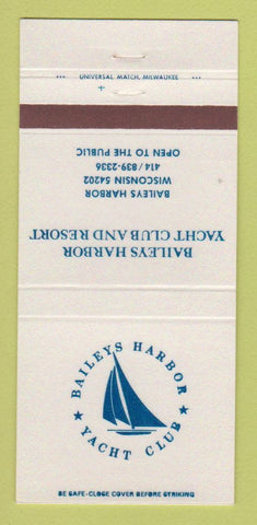 Matchbook Cover - Baileys Harbor Yacht Club WI 30 Strike