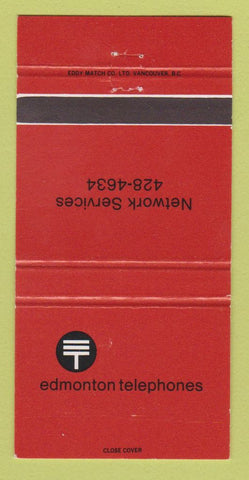Matchbook Cover - Edmonton Telephones AB 30 Strike
