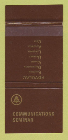 Matchbook Cover - Bell Communications Seminar QC WEAR 30 Strike