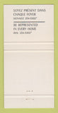 Matchbook Cover - Bottin Vert Green Selector QC 30 Strike