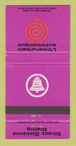 Matchbook Cover - Bell Canada Telephone Direct Distance QC WEAR 30 Strike