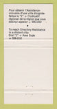 Matchbook Cover - Bell Canada Telephone Direct Distance QC WEAR 30 Strike