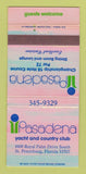 Matchbook Cover - Pasadena Yacht Country Club St Petersburg FL 30 Strike
