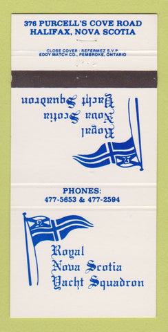 Matchbook Cover - Royal Nova Scotia Yacht Squadron Halifax NS 30 Strike