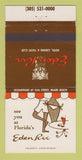 Matchbook Cover - Eden Roc Hotel Yacht Club Miami Beach FL 30 Strike