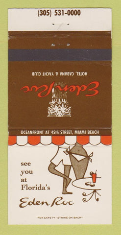 Matchbook Cover - Eden Roc Hotel Yacht Club Miami Beach FL 30 Strike