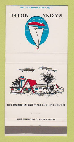 Matchbook Cover - Marina Hotel Venice CA 30 Strike