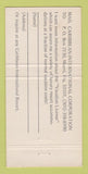 Matchbook Cover - Caribbean Harbour Club St Thomas Virgin Islands 30 Strike