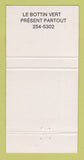 Matchbook Cover - Bottin Vert Telephone? QC 30 Strike