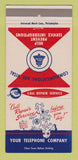 Matchbook Cover - Bell Telephone Company Call Before Digging 30 Strike