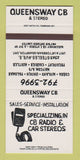 Matchbook Cover - Queensway CB Radio Stereo Brampton ON SAMPLE 30 Strike