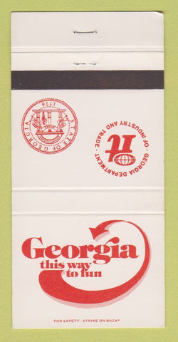 Matchbook Cover - Georgia GA Tourism Trade Atlanta 30 Strike