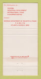 Matchbook Cover - Georgia GA Tourism Trade Atlanta 30 Strike