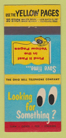 Matchbook Cover - Yellow Pages Telephone Book Ohio Bell OH 30 Stick
