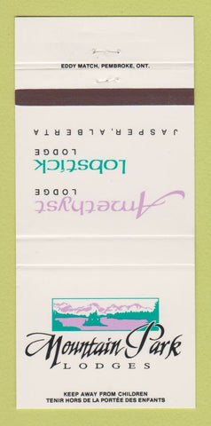 Matchbook Cover - Mountain Park Lodges Jasper AB 30 Strike