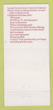 Matchbook Cover - Arlington Resort Hot Springs National Park AR 30 Strike