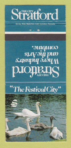 Matchbook Cover - Stratford ON Tourism Swans 30 Strike