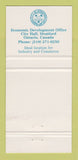 Matchbook Cover - Stratford ON Tourism Swans 30 Strike
