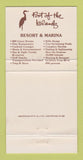 Matchbook Cover - Port of the Islands Resort Marco FL 30 Strike