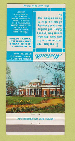 Matchbook Cover - Monticello Keller George Jewelry Charlottesville VA 30 Strike
