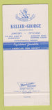 Matchbook Cover - Monticello Keller George Jewelry Charlottesville VA 30 Strike