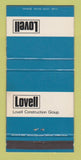 Matchbook Cover - Lovell Construction Group UK England 30 Strike