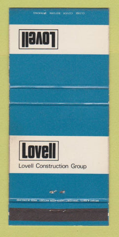 Matchbook Cover - Lovell Construction Group UK England 30 Strike