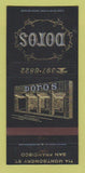 Matchbook Cover - Doros San Francisco CA 30 Strike