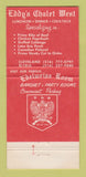 Matchbook Cover - Eddy's Chalet West North Ridgeville OH 30 Strike