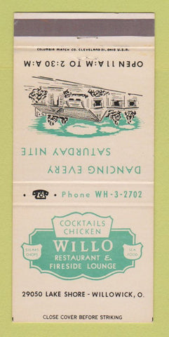 Matchbook Cover - Willo Restaurant Willowick OH 30 Strike
