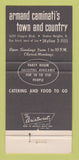 Matchbook Cover - Armand Caminati's Town Country Shaker Heights OH 30 Strike